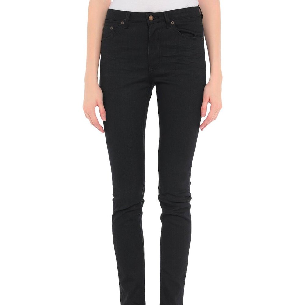 Authentic Saint Laurent - Mid-rise Black Denim Jeans